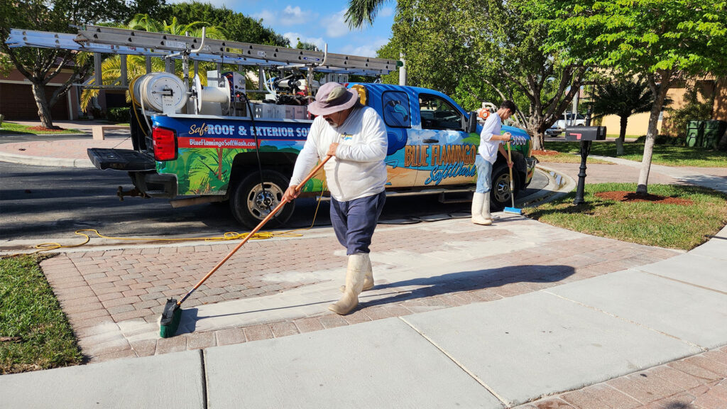 Paver Sealing and Cleaning Services by Blue Flamingo SoftWash