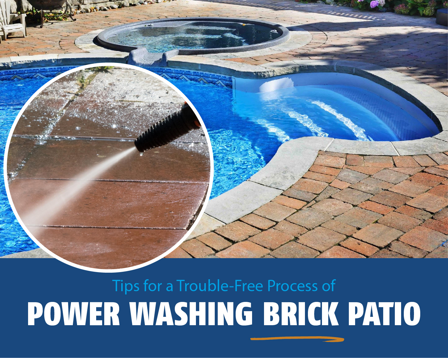 Power Washing Brick Patio by Blue Flamingo SoftWash