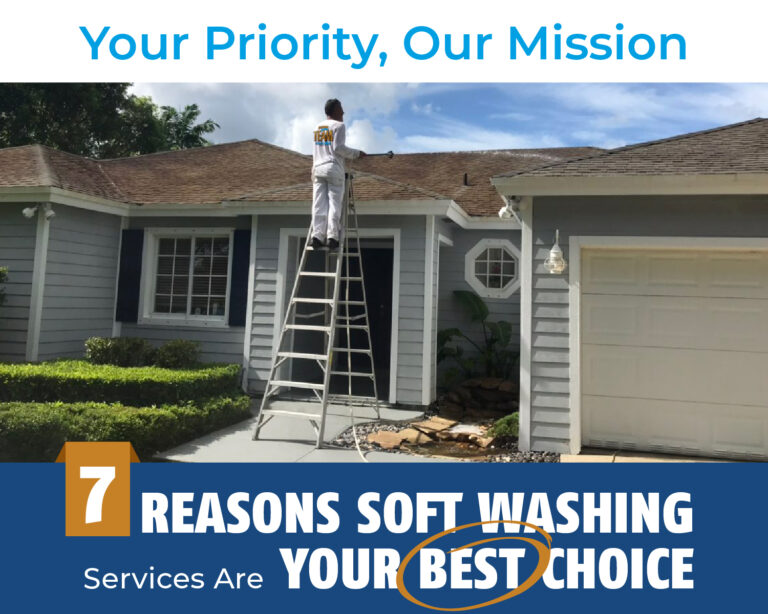 Your Priority, Our Mission: 7 Reasons Soft Washing Services Are YOUR Best Choice