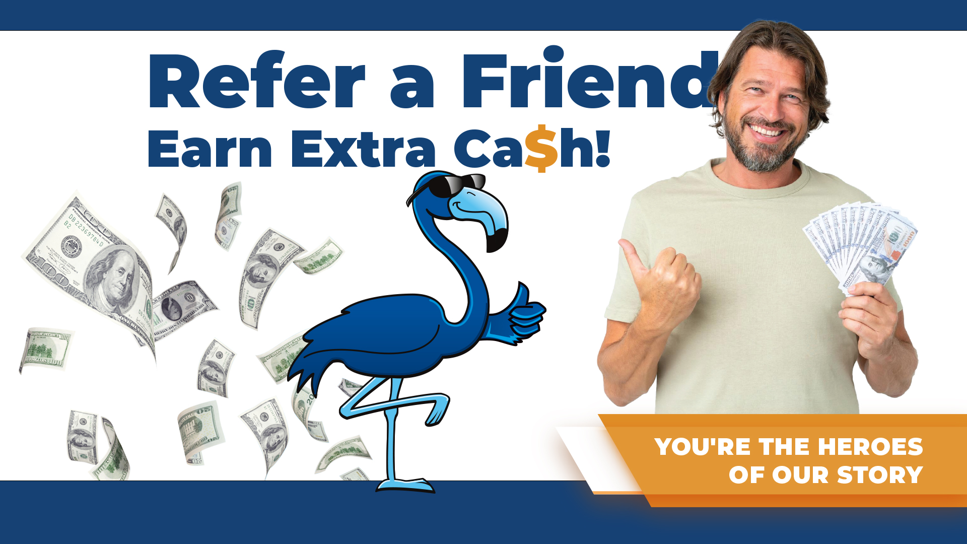 Refer a Friend - Earn Extra Cash with Blue Flamingo SoftWash