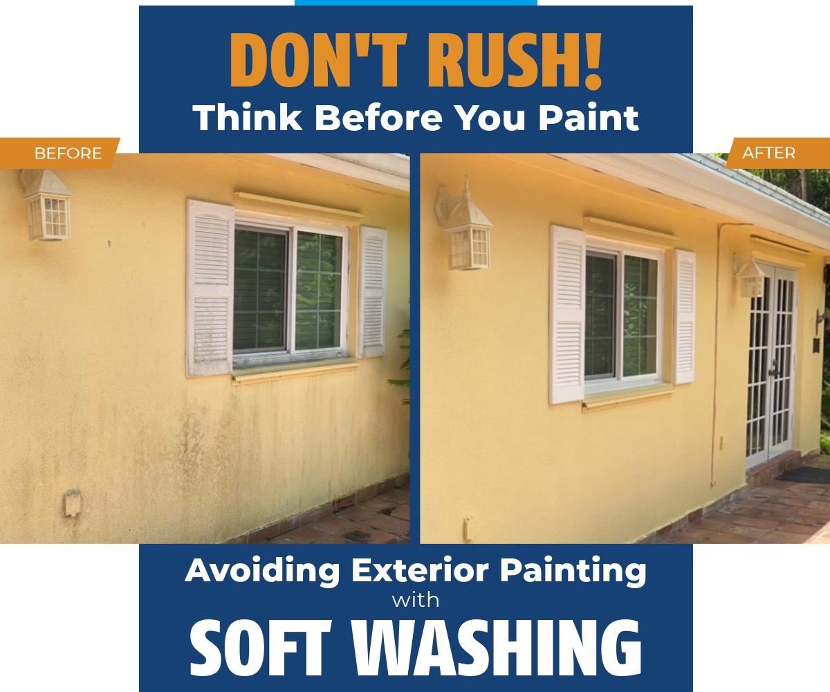 Thinking of Painting Your Home? Soft Washing Should Be Your First Step Before Painting